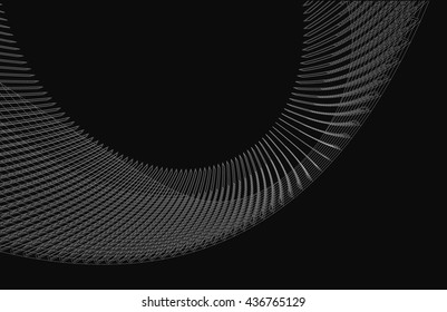 Black and White abstract architecture structure. Vector Illustration