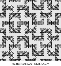 black and white Abstract art deco geometric hipster fashion design print seamless pattern