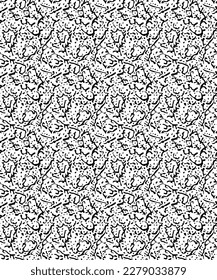 black and white abstract art texture vector seamless pattern 