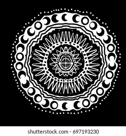 black and white abstract art. vector