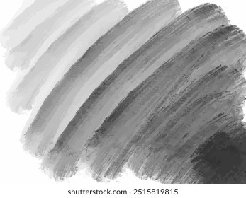 Black and white abstract background with brush strokes and big smears. Monochrome hand drawn texture with jagged edges. Bold strokes. Vector background for posters, clothes, apparel