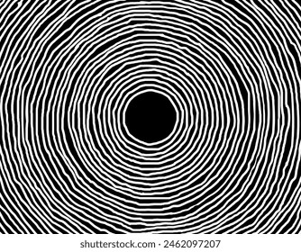 Fondo abstracto en blanco y negro de círculos en primer plano. Ilustración vectorial.