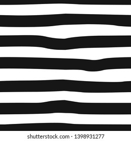 Black white abstract background, curved bands, seamless pattern