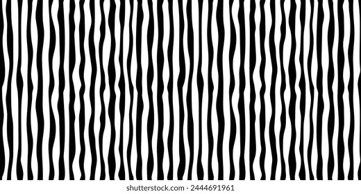 Fondo abstracto blanco negro, rayas de Vertical curvadas, patrón sin fisuras