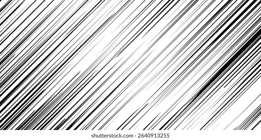 Black white abstract background, curved horizontal stripes, seamless pattern. Optical art, dynamic texture. Vector wallpaper