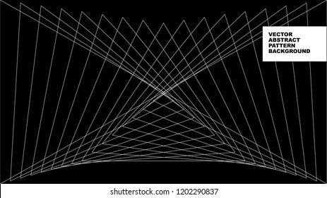 Black and white abstract background for design. Linear pattern. Optical illusion.