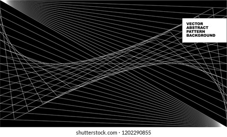 Black and white abstract background for design. Linear pattern. Optical illusion.