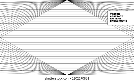 Black and white abstract background for design. Linear pattern. Optical illusion.