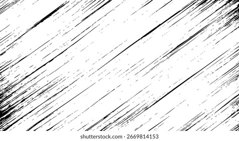 Ein abstrakter schwarz-weißer Hintergrund mit diagonalen Pinselstrichen und strukturierten Linien.