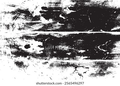 Black and white abstract background. Distressed overlay texture design. Vector illustration.
