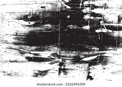 Black and white abstract background. Distressed overlay texture design. Vector illustration.