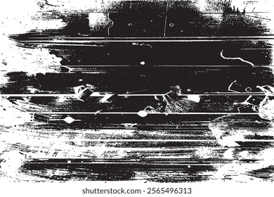 Black and white abstract background. Distressed overlay texture design. Vector illustration.