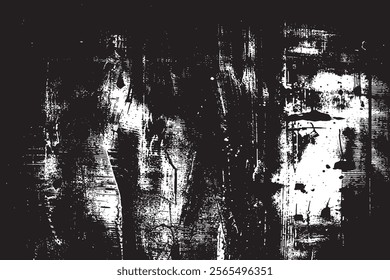 Black and white abstract background. Distressed overlay texture design. Vector illustration.