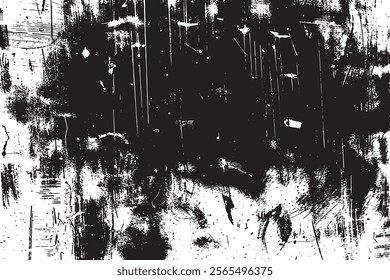 Black and white abstract background. Distressed overlay texture design. Vector illustration.