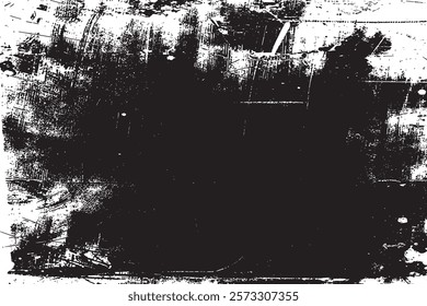 Black and white abstract background. Distressed overlay texture design. Vector illustration.
