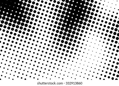Black and white abstract background with black dots.