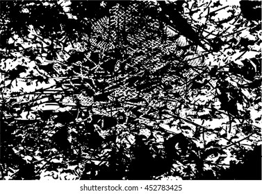 Black and white abstract background with dots, net  and lines
