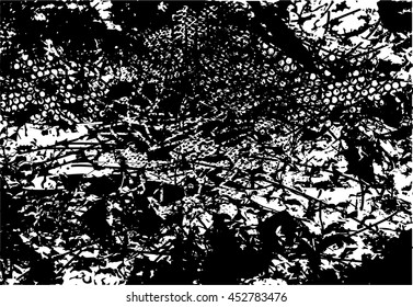 Black and white abstract background with dots, net  and lines
