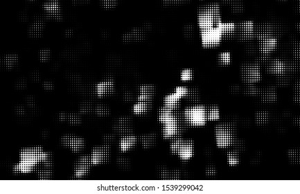 Black and white abstract background with dotted pattern. 
Halftone effect - vector