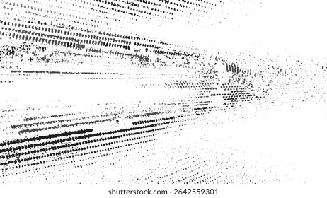 Fundo abstrato preto e branco com uma textura granulada com linhas diagonais e um padrão manchado 