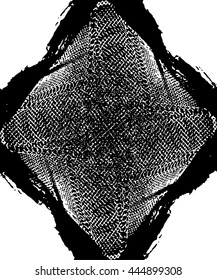 Black and white abstract background with  four axis, symmetrical, structure
