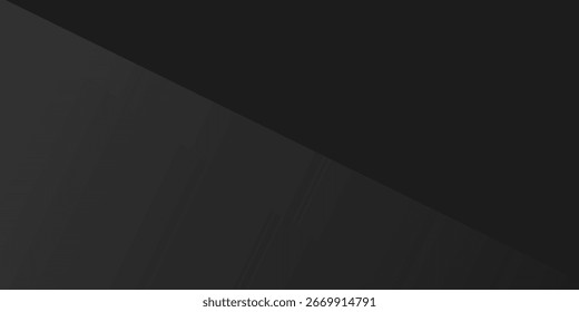 Black white abstract background. Geometric shape. Lines, triangles. Light, glow, shadow. Gradient. Dark grey, silver. Modern, futuristic