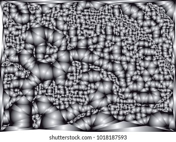 Black and white abstract background with gradient circles, bubbles. Beautiful background with particles. Vector clip art.