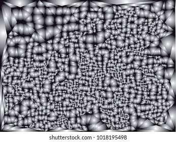 Black and white abstract background with gradient circles, bubbles. Beautiful background with particles. Vector clip art.
