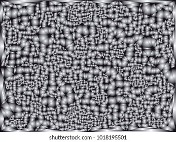 Black and white abstract background with gradient circles, bubbles. Beautiful background with particles. Vector clip art.