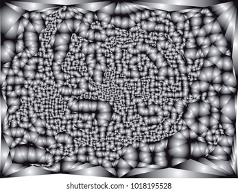 Black and white abstract background with gradient circles, bubbles. Beautiful background with particles. Vector clip art.