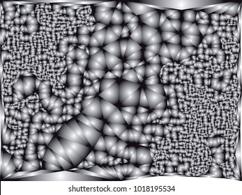 Black and white abstract background with gradient circles, bubbles. Beautiful background with particles. Vector clip art.