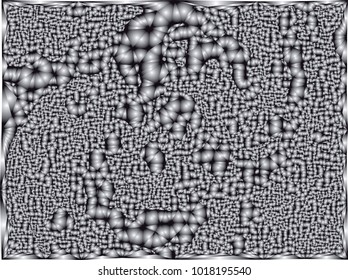 Black and white abstract background with gradient circles, bubbles. Beautiful background with particles. Vector clip art.