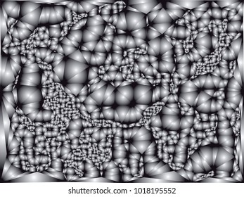 Black and white abstract background with gradient circles, bubbles. Beautiful background with particles. Vector clip art.
