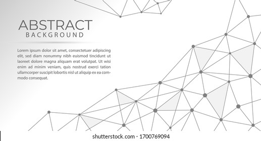 Black White Abstract Background, Grayscale Abstract Background, Black White Gradient Backgrounds with interconnected lines
