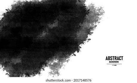 Black and white abstract background with grunge texture. Vector illustration