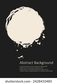 Black and white abstract background with ink brush. Japanese style composition. Aggressive futuristic dynamic background for wallpaper, interior, flyer cover, poster, banner, booklet.