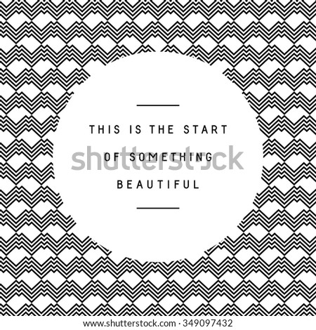 Black White Abstract Background Inspirational Quote Stock Vector