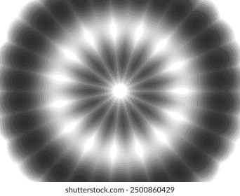 black and white abstract background with light of sunburst. sun ray retro background with flash