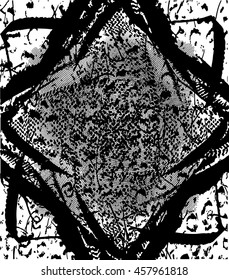 Black and white abstract background with light net and four axis, symmetrical, structure
