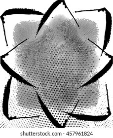 Black and white abstract background with light net and four axis, symmetrical, structure
