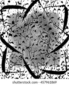 Black and white abstract background with light net and four axis, symmetrical, structure
