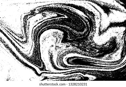 Black and white abstract background. Liquid marble pattern. Monochrome texture. Vector illustration.