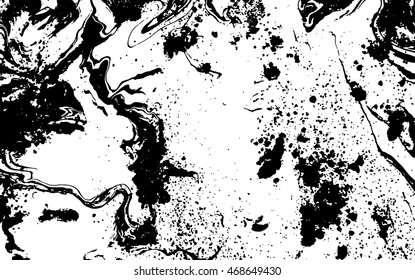 Black and white abstract background. Liquid marble pattern. Monochrome texture. EPS10
