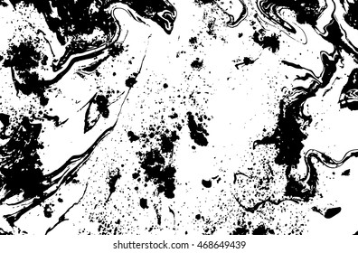 Black and white abstract background. Liquid marble pattern. Monochrome texture. EPS10