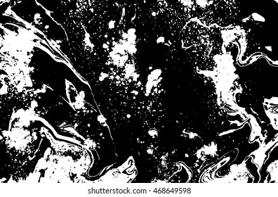 Black and white abstract background. Liquid marble pattern. Monochrome texture. EPS10