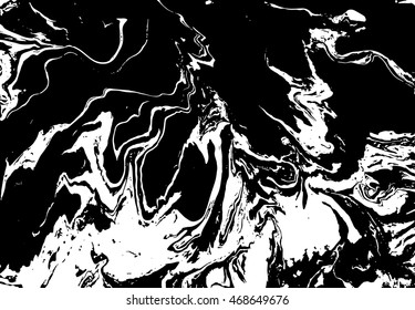 Black and white abstract background. Liquid marble pattern. Monochrome texture. EPS10