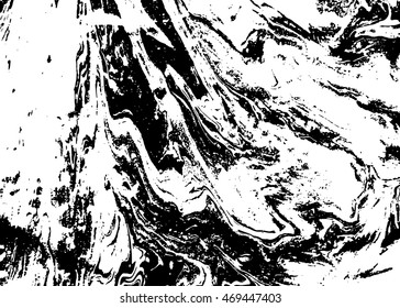 Black and white abstract background. Liquid marble pattern. Monochrome grunge texture. EPS10
