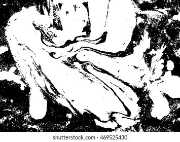 Black and white abstract background. Liquid marble pattern. Monochrome grunge texture. EPS10