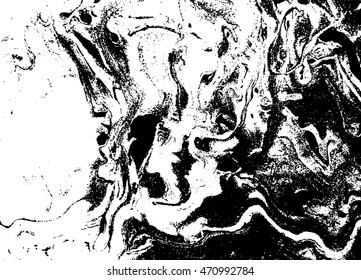Black and white abstract background. Liquid marble pattern. Monochrome acrylic texture. EPS10