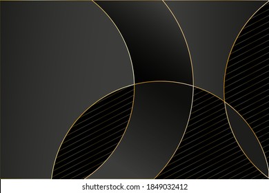 abstrakter schwarz-weißer Hintergrund, luxuriöser abstrakter Hintergrund mit goldener Linie